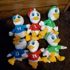 Set of 6 Donald Duck Huey Dewey Louie bean bags